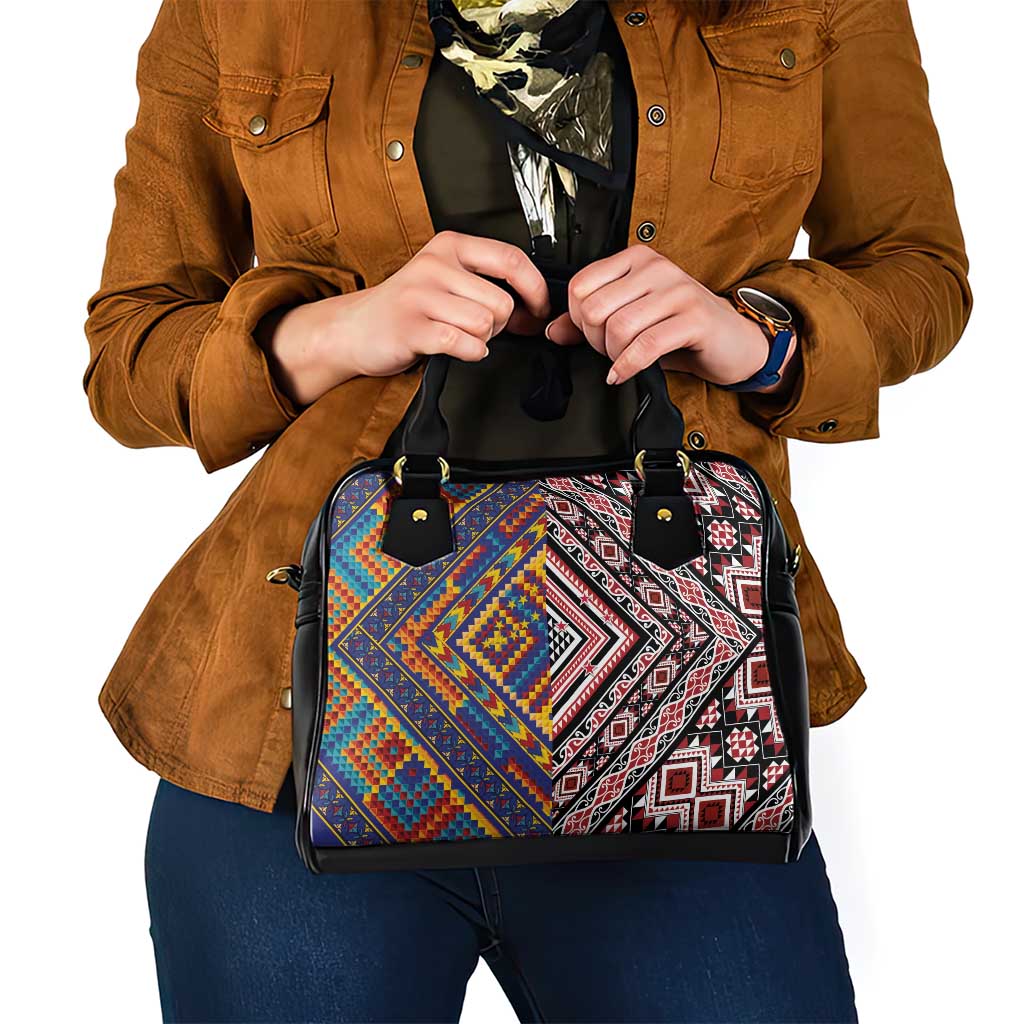 Tuvaluan and New Zealand Culture Shoulder Handbag The Art of Kolose and Taniko - Aussie Hoodie