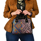 Tuvaluan and New Zealand Culture Shoulder Handbag The Art of Kolose and Taniko - Aussie Hoodie