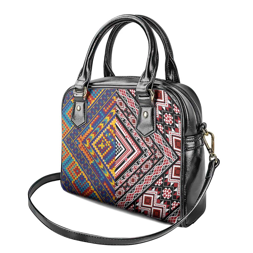 Tuvaluan and New Zealand Culture Shoulder Handbag The Art of Kolose and Taniko - Aussie Hoodie