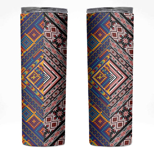 Tuvaluan and New Zealand Culture Skinny Tumbler The Art of Kolose and Taniko - Aussie Hoodie