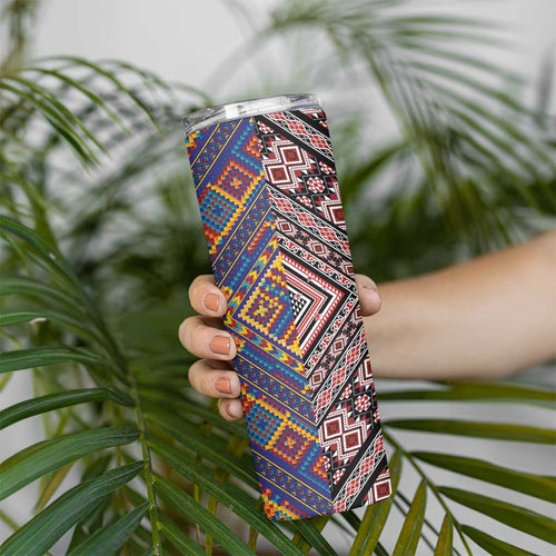 Tuvaluan and New Zealand Culture Skinny Tumbler The Art of Kolose and Taniko - Aussie Hoodie