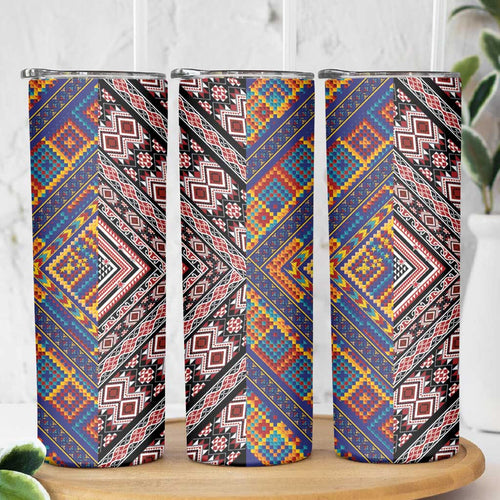 Tuvaluan and New Zealand Culture Skinny Tumbler The Art of Kolose and Taniko - Aussie Hoodie