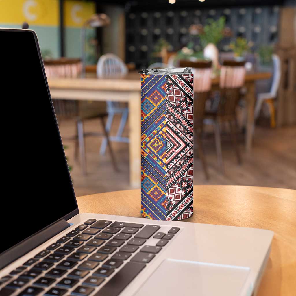 Tuvaluan and New Zealand Culture Skinny Tumbler The Art of Kolose and Taniko - Aussie Hoodie
