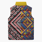 Tuvaluan and New Zealand Culture Sleeveless Puffer Jacket The Art of Kolose and Taniko - Aussie Hoodie