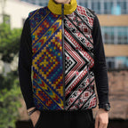 Tuvaluan and New Zealand Culture Sleeveless Puffer Jacket The Art of Kolose and Taniko - Aussie Hoodie