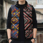 Tuvaluan and New Zealand Culture Sleeveless Puffer Jacket The Art of Kolose and Taniko - Aussie Hoodie