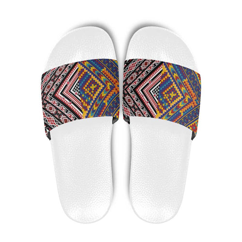 Tuvaluan and New Zealand Culture Slide Sandals The Art of Kolose and Taniko - Aussie Hoodie
