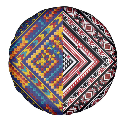 Tuvaluan and New Zealand Culture Spare Tire Cover The Art of Kolose and Taniko - Aussie Hoodie