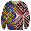 Tuvaluan and New Zealand Culture Sweatshirt The Art of Kolose and Taniko - Aussie Hoodie