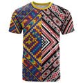 Tuvaluan and New Zealand Culture T Shirt The Art of Kolose and Taniko - Aussie Hoodie