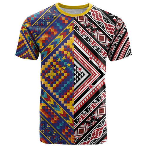 Tuvaluan and New Zealand Culture T Shirt The Art of Kolose and Taniko - Aussie Hoodie