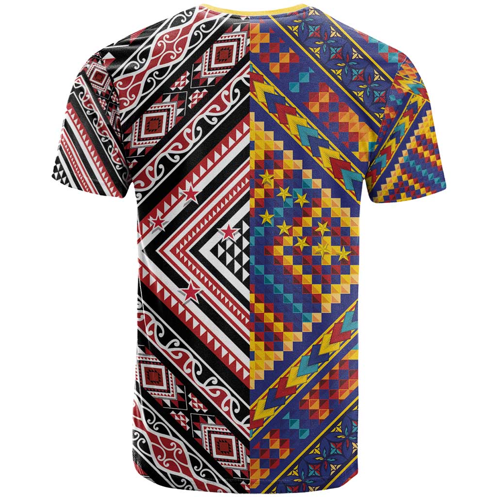Tuvaluan and New Zealand Culture T Shirt The Art of Kolose and Taniko - Aussie Hoodie