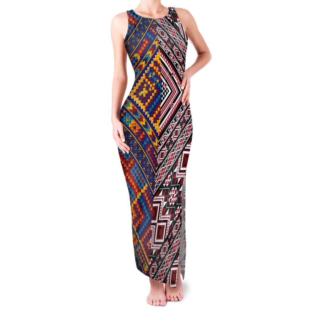 Tuvaluan and New Zealand Culture Tank Maxi Dress The Art of Kolose and Taniko - Aussie Hoodie