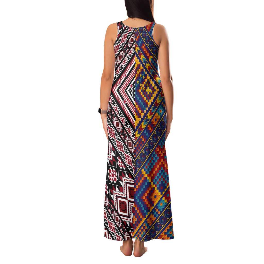 Tuvaluan and New Zealand Culture Tank Maxi Dress The Art of Kolose and Taniko - Aussie Hoodie
