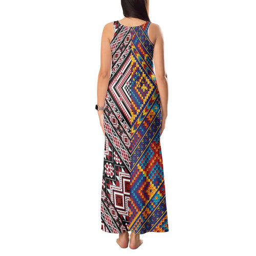 Tuvaluan and New Zealand Culture Tank Maxi Dress The Art of Kolose and Taniko - Aussie Hoodie