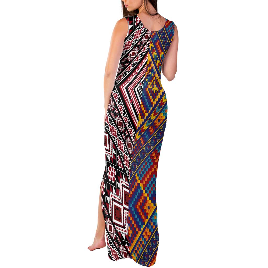 Tuvaluan and New Zealand Culture Tank Maxi Dress The Art of Kolose and Taniko - Aussie Hoodie