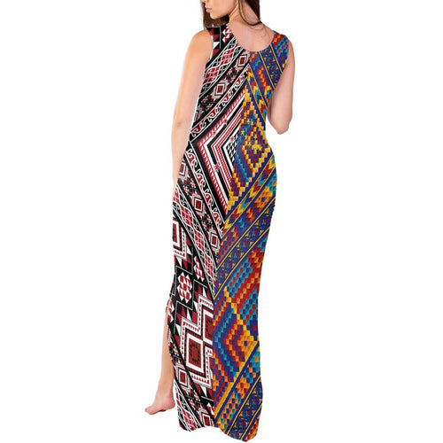 Tuvaluan and New Zealand Culture Tank Maxi Dress The Art of Kolose and Taniko - Aussie Hoodie