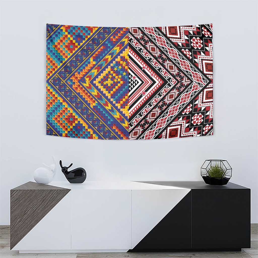 Tuvaluan and New Zealand Culture Tapestry The Art of Kolose and Taniko - Aussie Hoodie