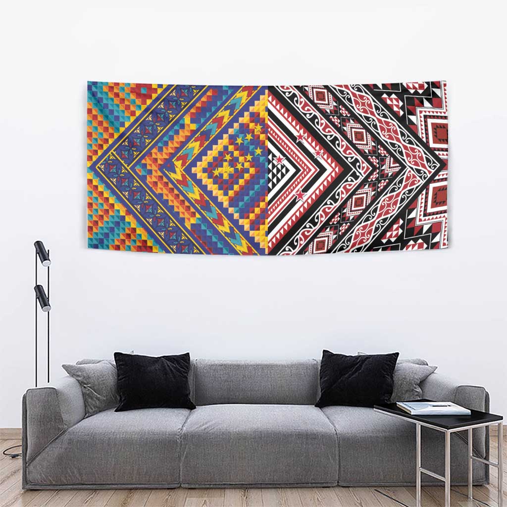 Tuvaluan and New Zealand Culture Tapestry The Art of Kolose and Taniko - Aussie Hoodie