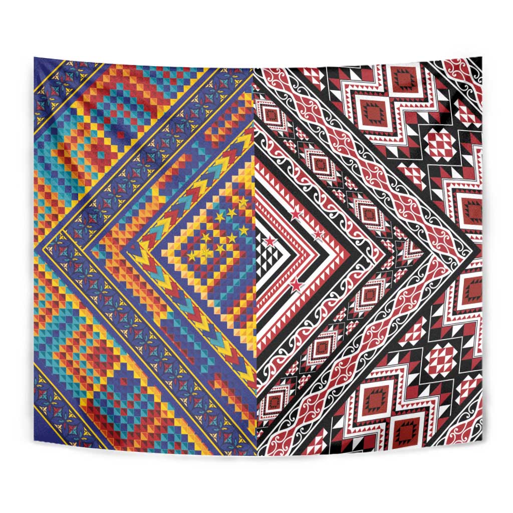 Tuvaluan and New Zealand Culture Tapestry The Art of Kolose and Taniko - Aussie Hoodie