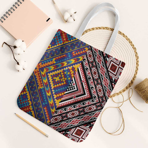 Tuvaluan and New Zealand Culture Tote Bag The Art of Kolose and Taniko - Aussie Hoodie