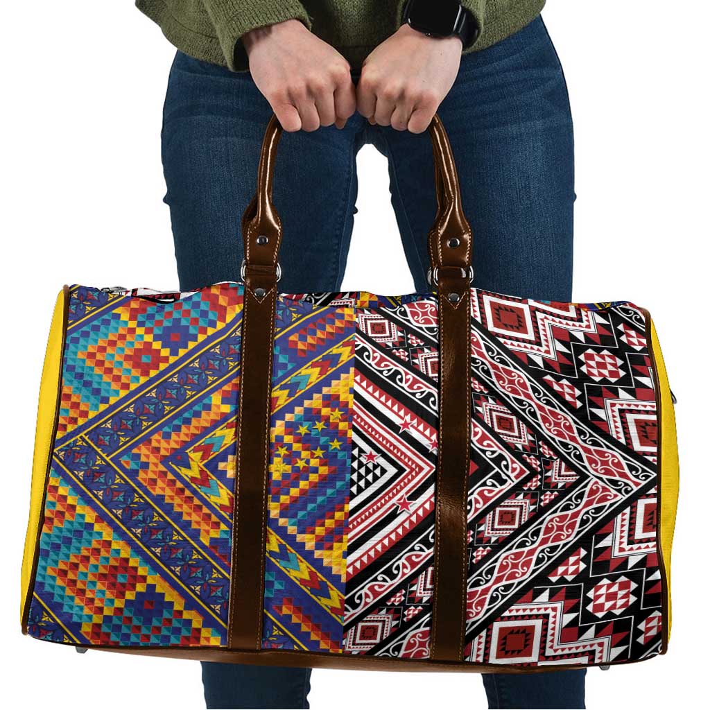 Tuvaluan and New Zealand Culture Travel Bag The Art of Kolose and Taniko - Aussie Hoodie