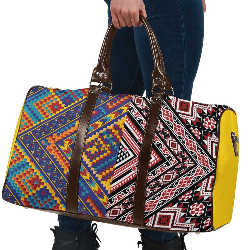 Tuvaluan and New Zealand Culture Travel Bag The Art of Kolose and Taniko - Aussie Hoodie