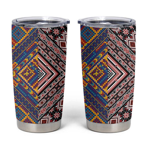 Tuvaluan and New Zealand Culture Tumbler Cup The Art of Kolose and Taniko - Aussie Hoodie