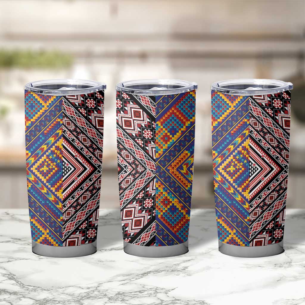 Tuvaluan and New Zealand Culture Tumbler Cup The Art of Kolose and Taniko - Aussie Hoodie