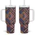 Tuvaluan and New Zealand Culture Tumbler With Handle The Art of Kolose and Taniko - Aussie Hoodie