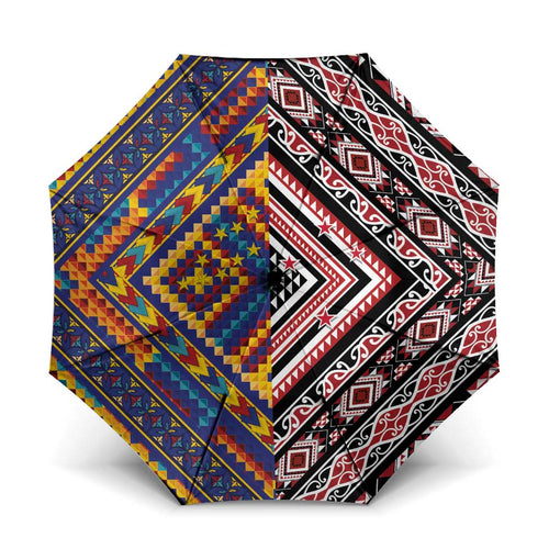Tuvaluan and New Zealand Culture Umbrella The Art of Kolose and Taniko - Aussie Hoodie