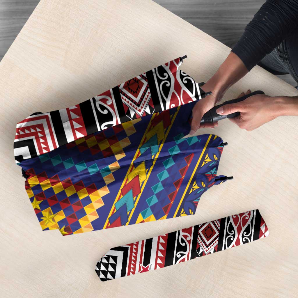 Tuvaluan and New Zealand Culture Umbrella The Art of Kolose and Taniko - Aussie Hoodie