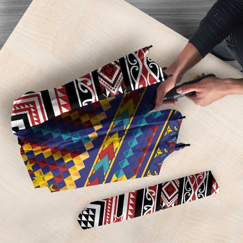 Tuvaluan and New Zealand Culture Umbrella The Art of Kolose and Taniko - Aussie Hoodie