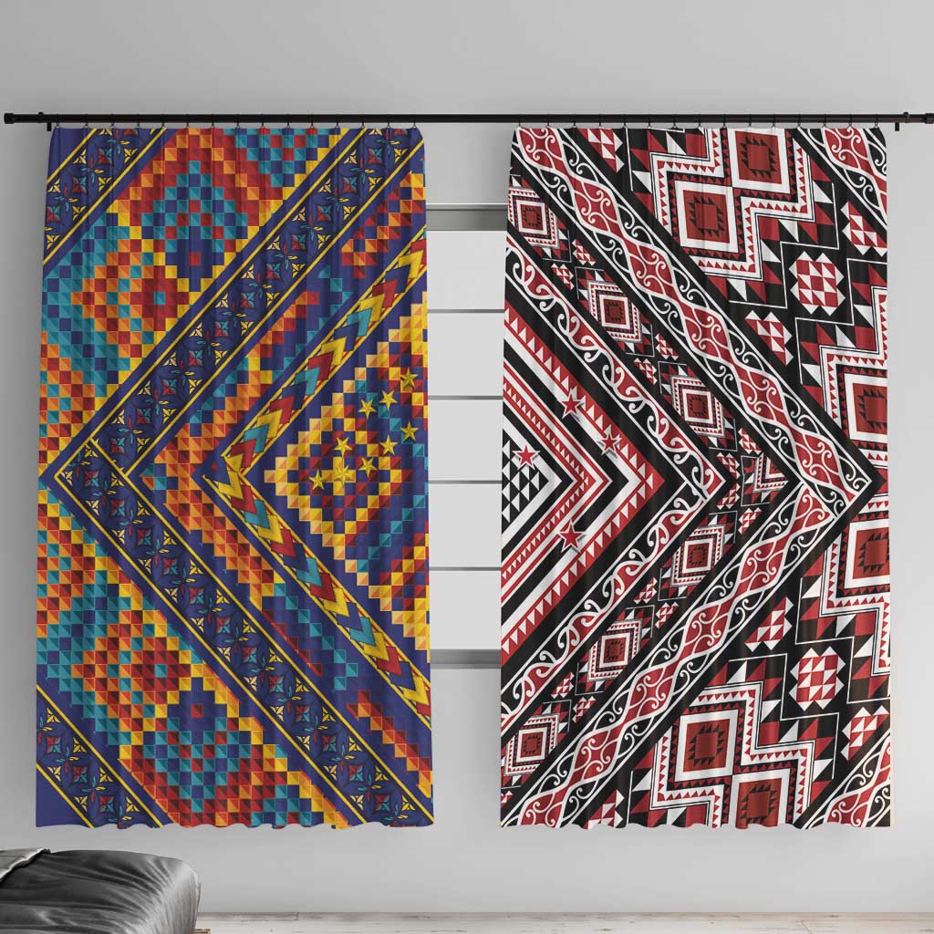 Tuvaluan and New Zealand Culture Window Curtain The Art of Kolose and Taniko - Aussie Hoodie