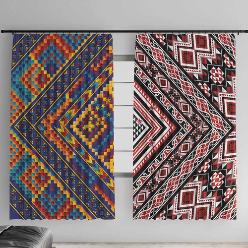 Tuvaluan and New Zealand Culture Window Curtain The Art of Kolose and Taniko - Aussie Hoodie
