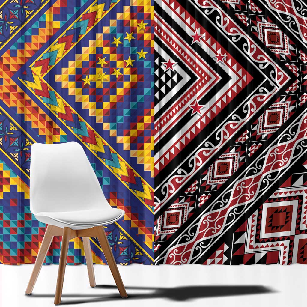 Tuvaluan and New Zealand Culture Window Curtain The Art of Kolose and Taniko - Aussie Hoodie