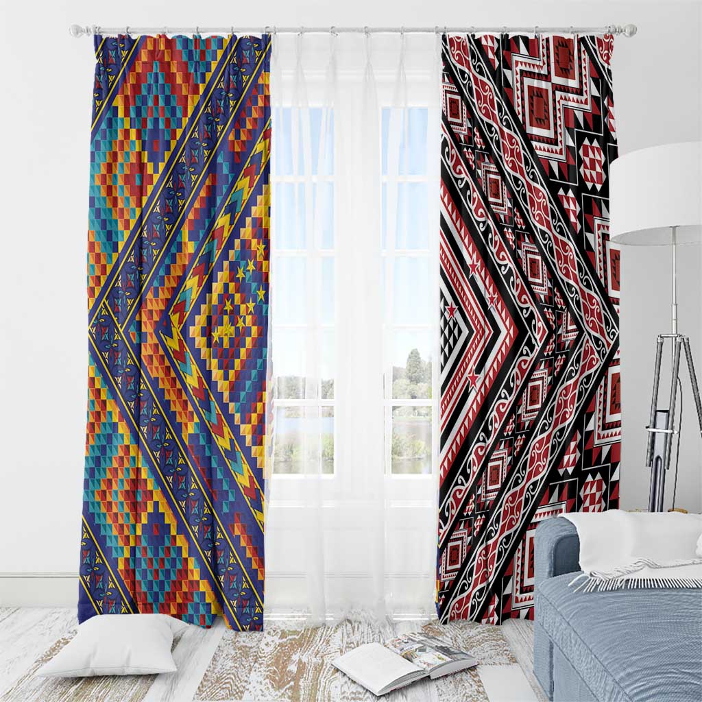 Tuvaluan and New Zealand Culture Window Curtain The Art of Kolose and Taniko - Aussie Hoodie