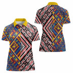 Tuvaluan and New Zealand Culture Women Polo Shirt The Art of Kolose and Taniko - Aussie Hoodie
