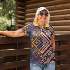 Tuvaluan and New Zealand Culture Women Polo Shirt The Art of Kolose and Taniko - Aussie Hoodie
