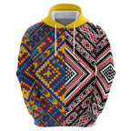 Tuvaluan and New Zealand Culture Zip Hoodie The Art of Kolose and Taniko - Aussie Hoodie
