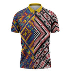 Tuvaluan and New Zealand Culture Zipper Polo Shirt The Art of Kolose and Taniko - Aussie Hoodie