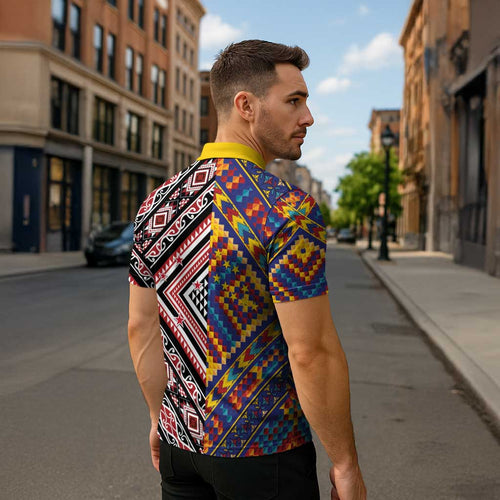 Tuvaluan and New Zealand Culture Zipper Polo Shirt The Art of Kolose and Taniko - Aussie Hoodie