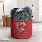 Aotearoa Toitu Te Tiriti Laundry Basket Taniwha Tribal Motifs
