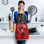Aotearoa Toitu Te Tiriti Apron Taniwha Tribal Motifs