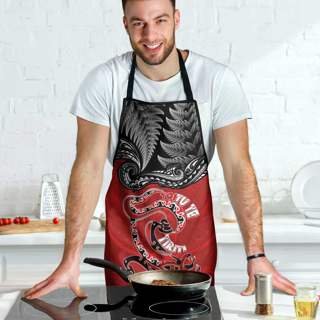 Aotearoa Toitu Te Tiriti Apron Taniwha Tribal Motifs
