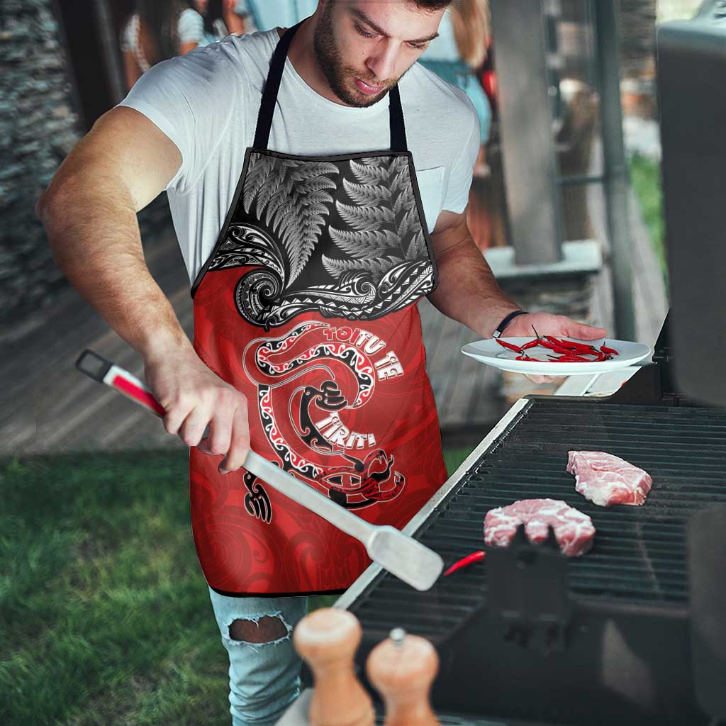 Aotearoa Toitu Te Tiriti Apron Taniwha Tribal Motifs