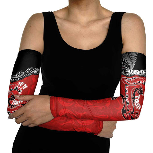 Personalised Aotearoa Toitu Te Tiriti Arm Sleeves Taniwha Tribal Motifs