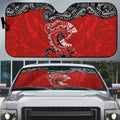 Aotearoa Toitu Te Tiriti Auto Sun Shade Taniwha Tribal Motifs