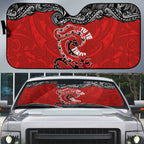 Aotearoa Toitu Te Tiriti Auto Sun Shade Taniwha Tribal Motifs