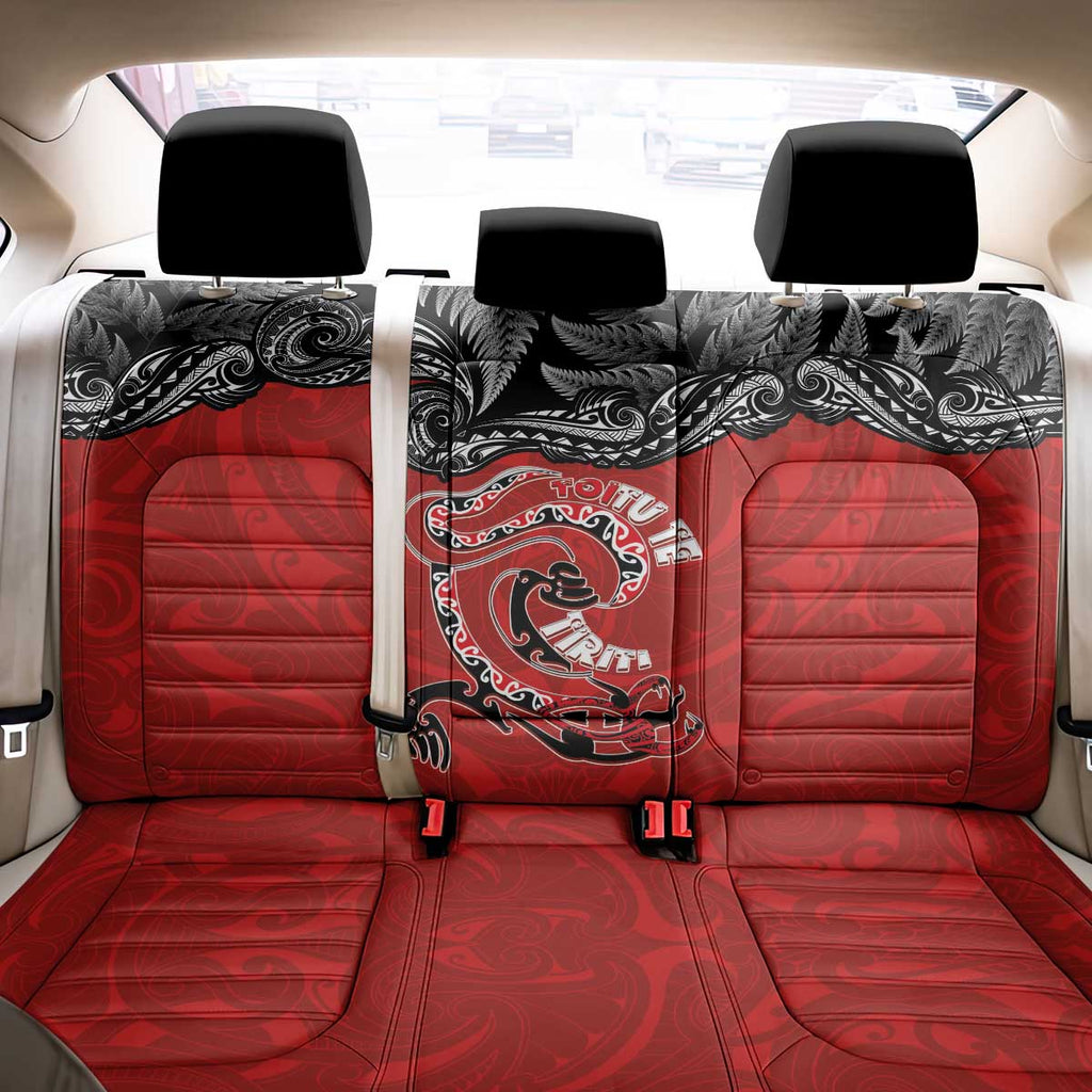 Aotearoa Toitu Te Tiriti Back Car Seat Cover Taniwha Tribal Motifs